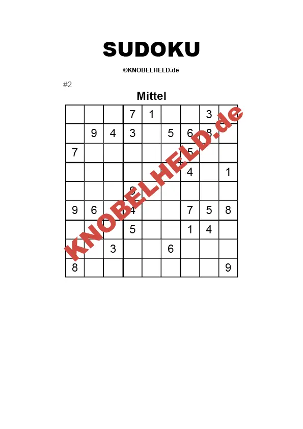 Sudoku Mittel #2