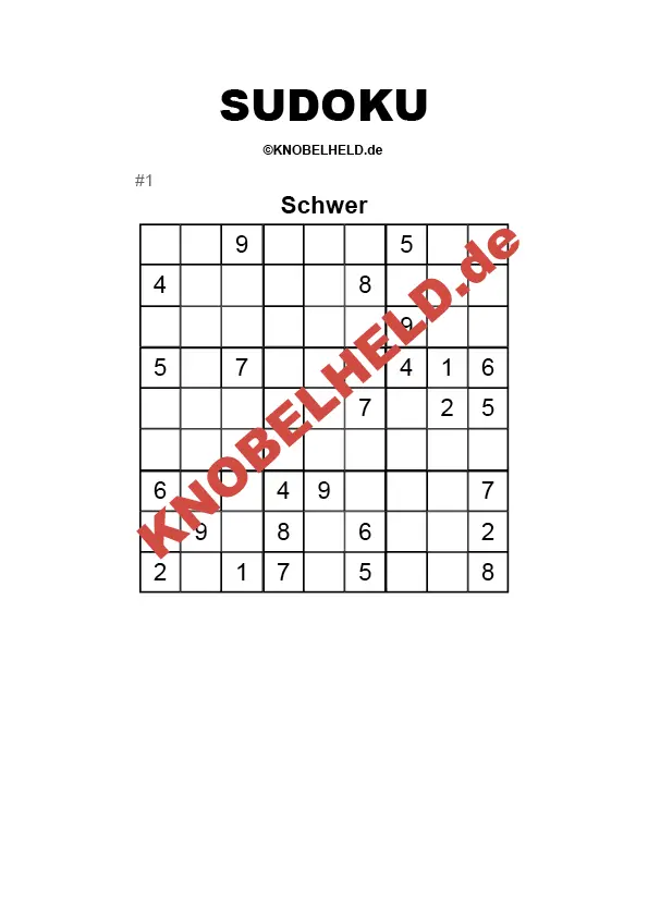 Sudoku – Schwer