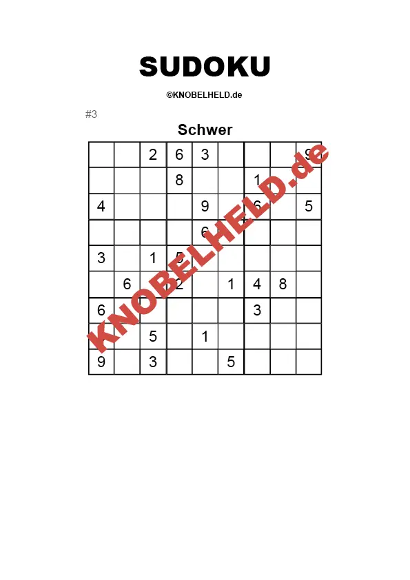 Sudoku Schwer #3