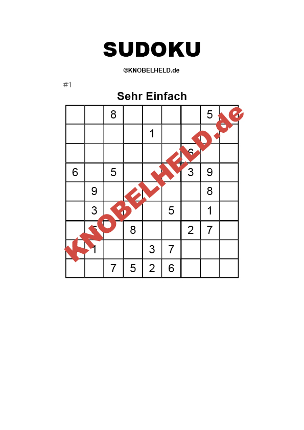 Sudoku Sehr Leicht #1