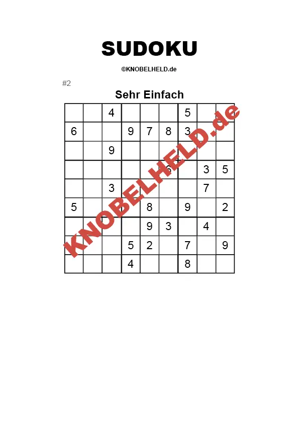 Sudoku Sehr Leicht #2