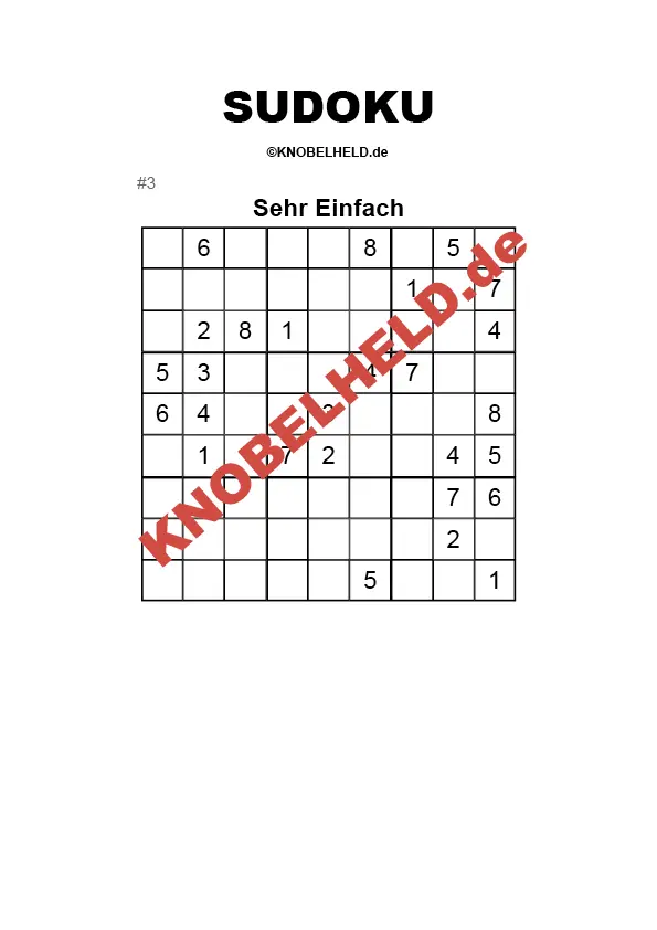 Sudoku Sehr Leicht #3