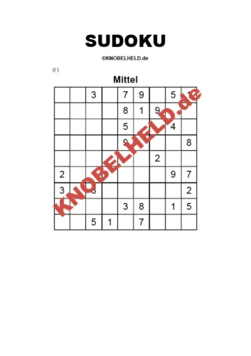 Sudoku mittel 001