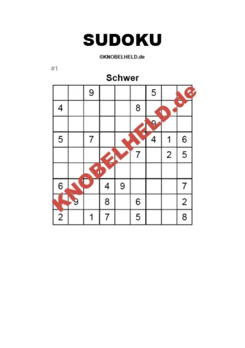 Sudoku schwer 001